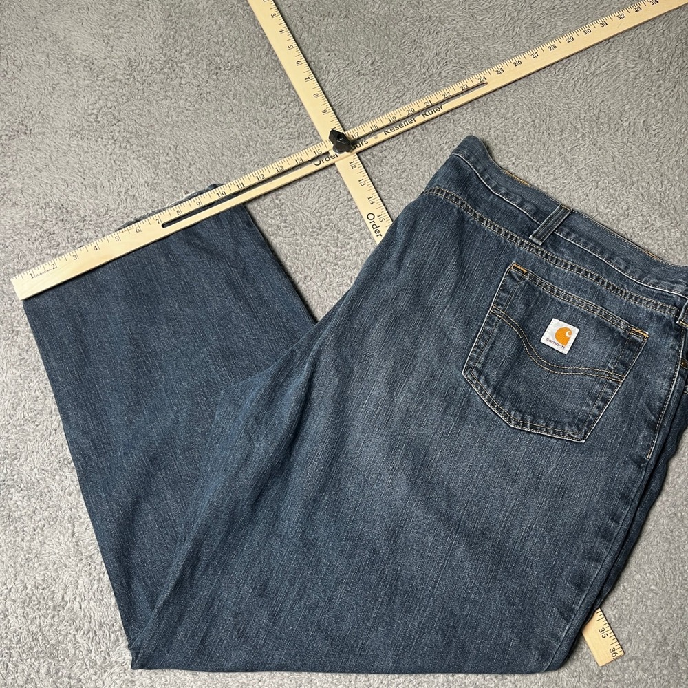 Carhartt Mens 54x30 Relaxed Fit Straight Leg Jeans Blue Denim 101483-968 - Picture 3 of 7